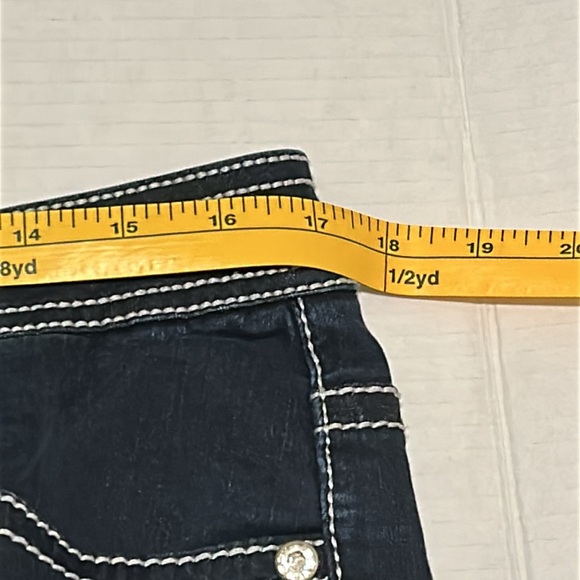 Reba size 12 Rhinestone Studded Dressy Strech Dark Wash boot cut jeans - Picture 12 of 13